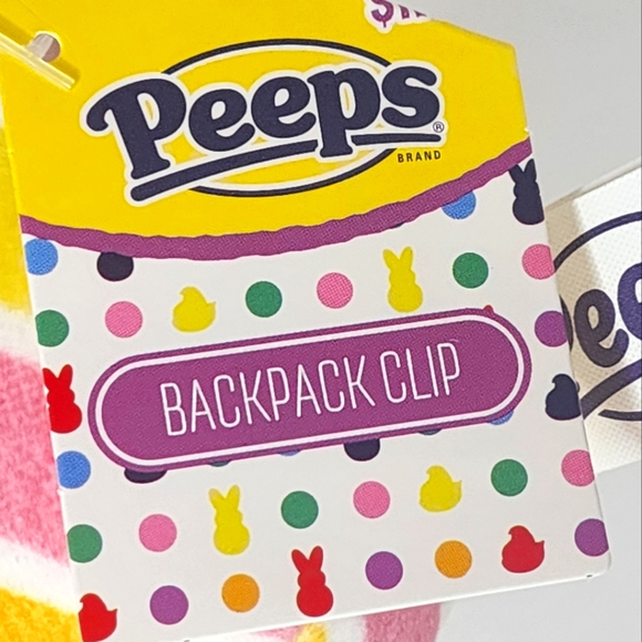 🐣 Peep Clip 🐰 Colorful Bunny Peep Backpack Clip ☆》NWT 《☆ - Picture 3 of 3